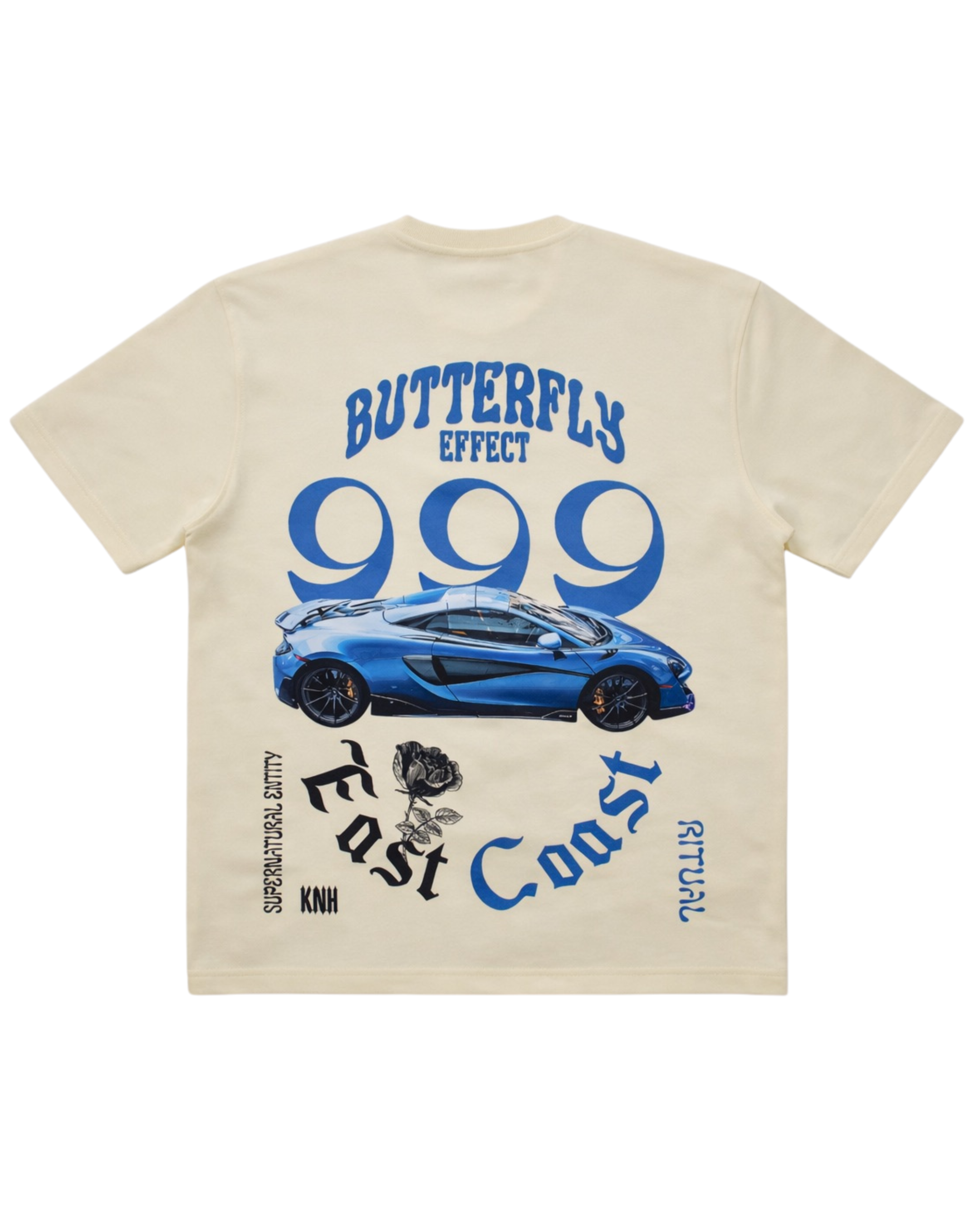 Butterfly Effect Oversized Tee - Beige